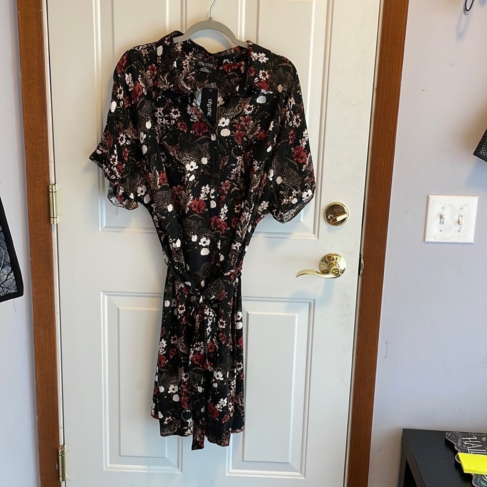 City Chic Floral Shirt Dress size 16